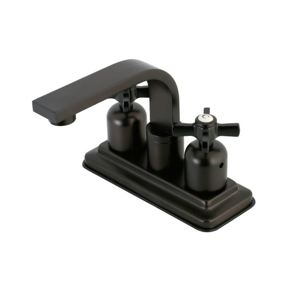 Kingston Brass Millennium KB8465ZX 4" Centerset Lavatory Faucet with Retail Pop-up Drain, Oil Rubbed Bronze
