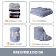 thumbnail image 5 of Swift Home Oversized 60" x 70" Extra-Fluffy High Pile Cotton Candy Soft Faux Fur Throw Blanket, 5 of 6