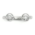 thumbnail image 4 of 925 Sterling Silver Cubic Zirconia Cz Adjustable Cuff Ring, 4 of 8