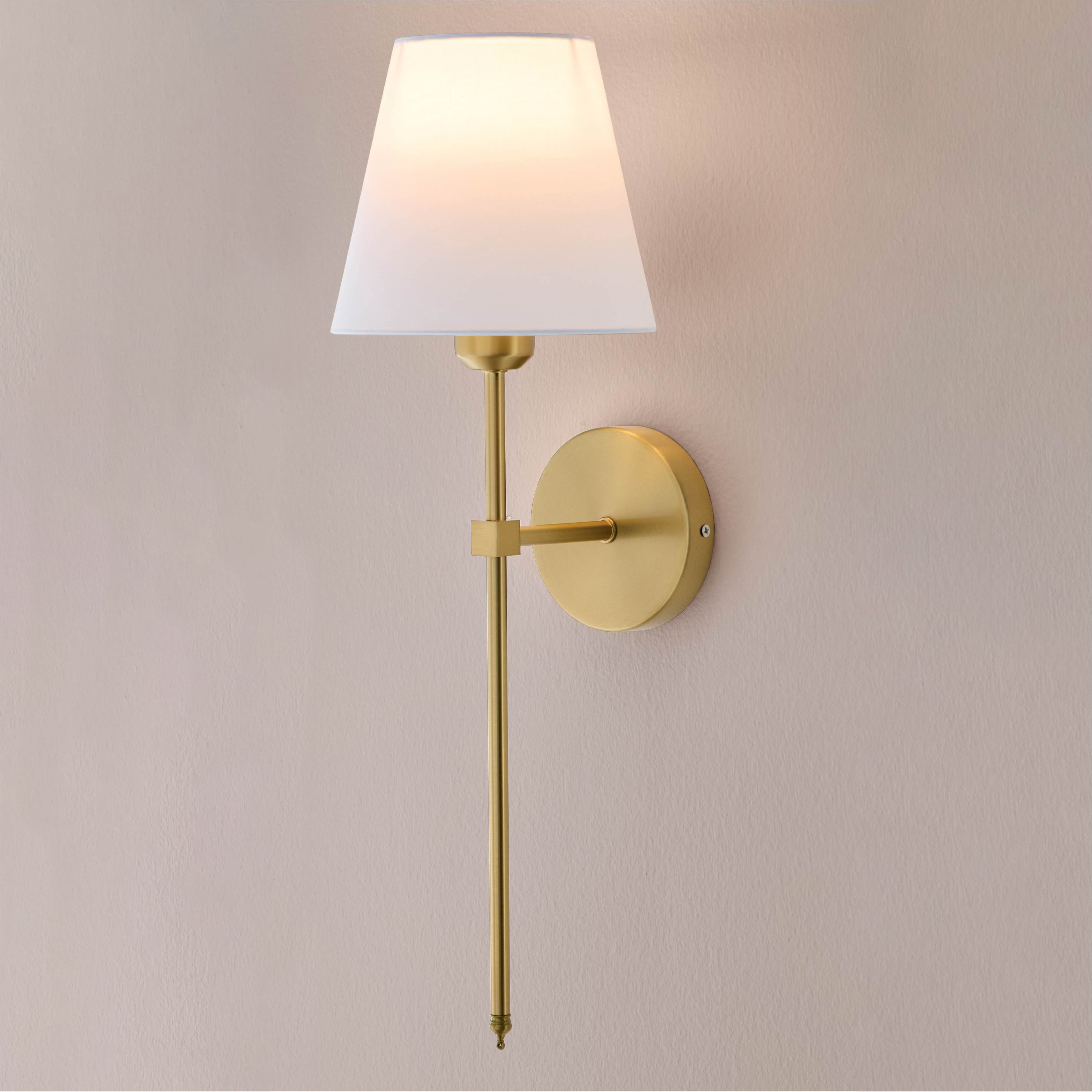 Better Homes & Gardens Contemporary Indoor 2-Pack Convertible LED Sconce Table Lamp, Gold