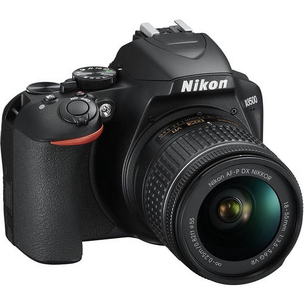 Nikon D3500 Built-in Flash 24.2 MP CMOS DSLR Camera Bundle with Scandisk Ultra SDXC 64GB UHS Class 10 Memory Card, Black, 1