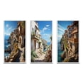thumbnail image 2 of Designart "Dramatic Cliffs Spain s Stunning Landscapes II" Nautical & Beach Framed Wall Art Set Of 3 - Beige Spain Frame Canvas Set For Living Room Decor, 2 of 6