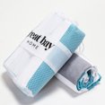 thumbnail image 2 of Great Bay Home Sand-Free Microfiber Cabana Stripe 2-Pack Beach Towel  (2 Pack - 35" x 78”, Cabana - Gray / Teal), 2 of 7