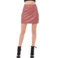 thumbnail image 1 of MixMatchy Women's Slim Fit Faux Leather Side Zipper Bodycon Mini Skirt, 1 of 6