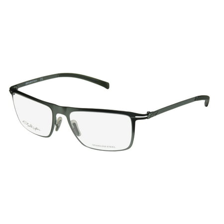 New Smith Optics Avedon Mens Designer Full-Rim Matte Green Stainless Steel Must Have Frame Demo Lenses 54-17-135 Eyeglasses/Glasses