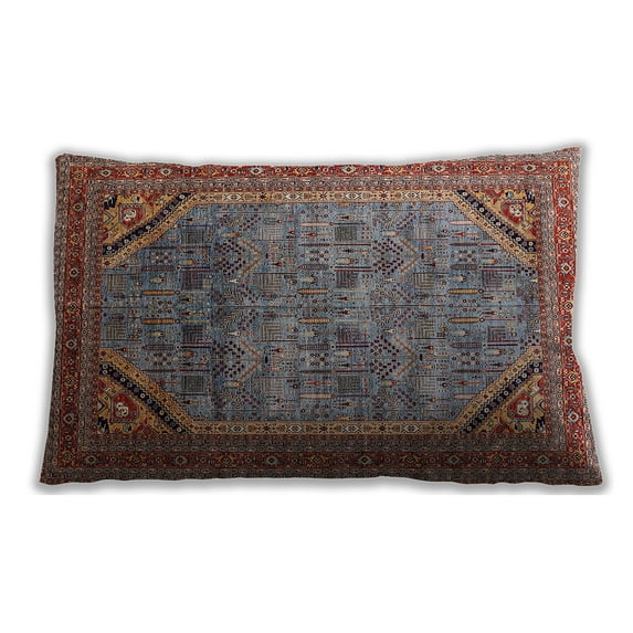 Ahgly Company Indoor Rectangular Mid-Century Modern Lumbar Throw Pillow, 13 inch by 19 inch