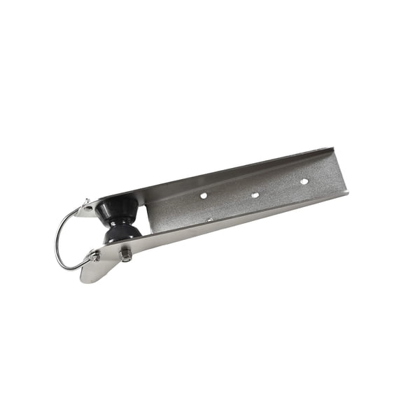 Marine City Heavy-Duty Stainless Steel Anchor Roller Bracket, 19 in x 3-1/2 in, Bow Mount with Rubber Roller, for Fluke-Style Anchors, Corrosion Resistant, for Boats and Yachts, Pack of 1