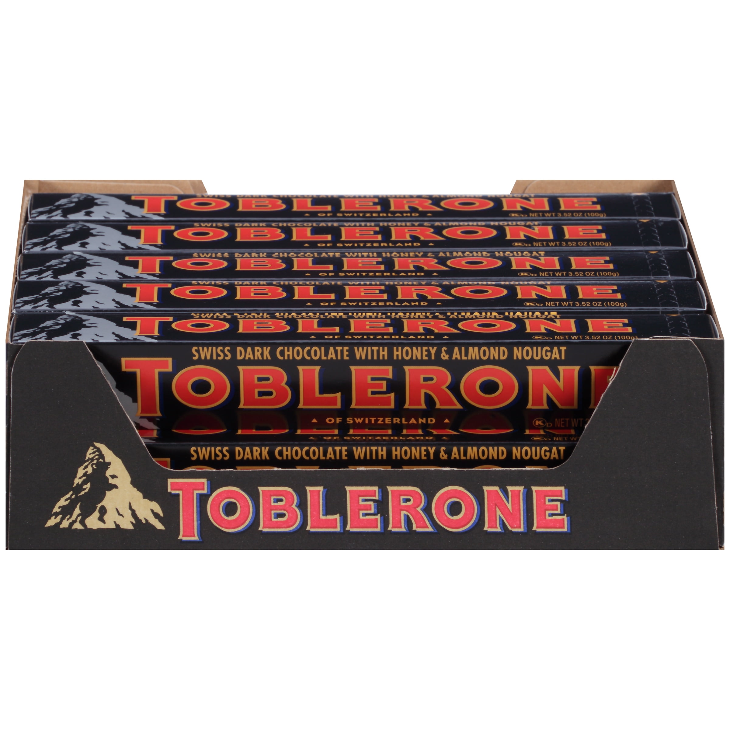 Toblerone, Swiss Dark Chocolate Bar, 3.52 Oz, (Pack of 20) Walmart