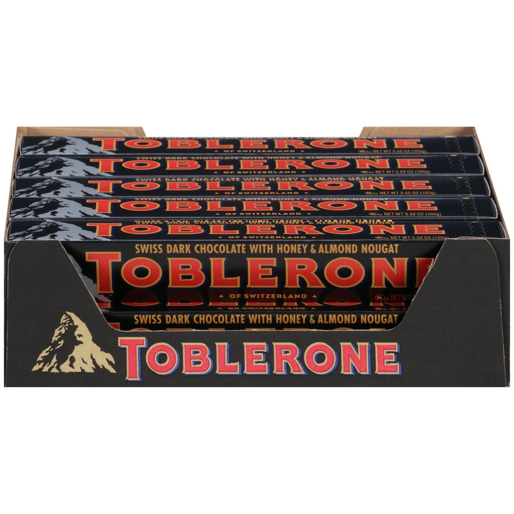 Toblerone, Swiss Dark Chocolate Bar, 3.52 Oz, (Pack of 20) Walmart