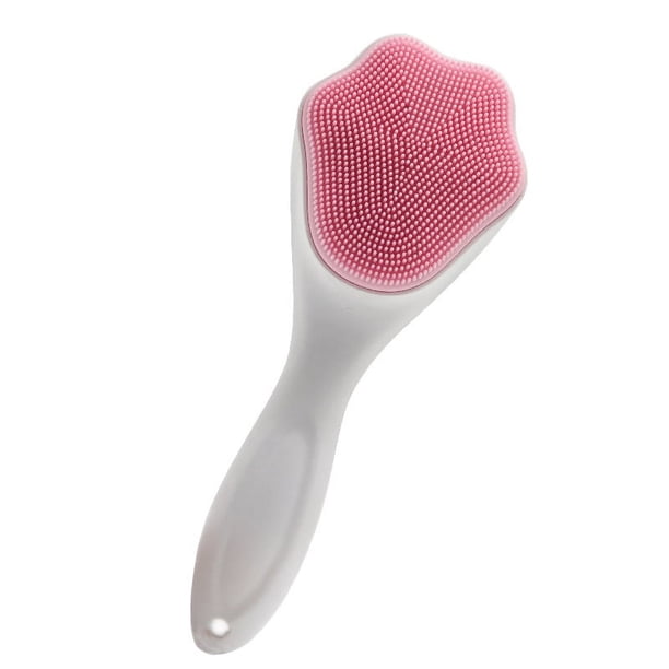 Cepillos faciales de limpieza de silicona suave grandes con mango antideslizante y fácil de agarrar, cepillos de limpieza manuales para exfoliar, masajear, cerdas suaves ultrafinas y densas