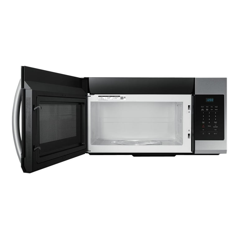 Samsung 1.7-cu ft 950-Watt Smart Over-the-Range Convection Microwave with  Sensor Cooking (Fingerprint Resistant Black Stainless Steel) in the  Over-the-Range Microwaves department at