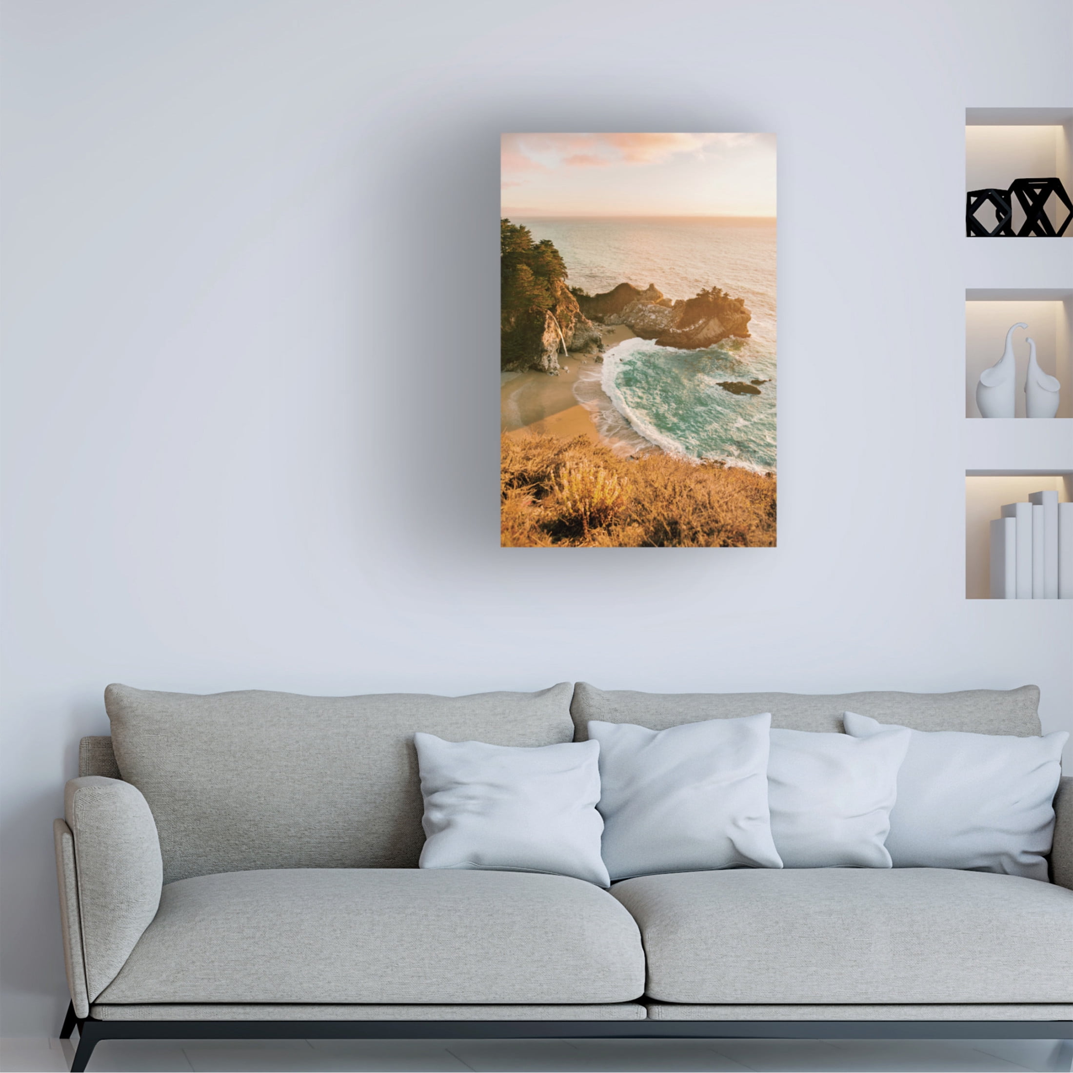 Canvas Wall Art - Krista Broadway 'Malibu' Wall Art for Living Room, Bedroom, or Office Décor by Trademark Fine Art - 16 x 24 Inches