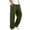 Army Green, variant on TKKCS Mens Wide Leg Cargo Pants Workwear Contrast Stitch Elastic Drawstring Waist Loose Fit Outdoor Casual Pants with Multi Pockets Khaki XL