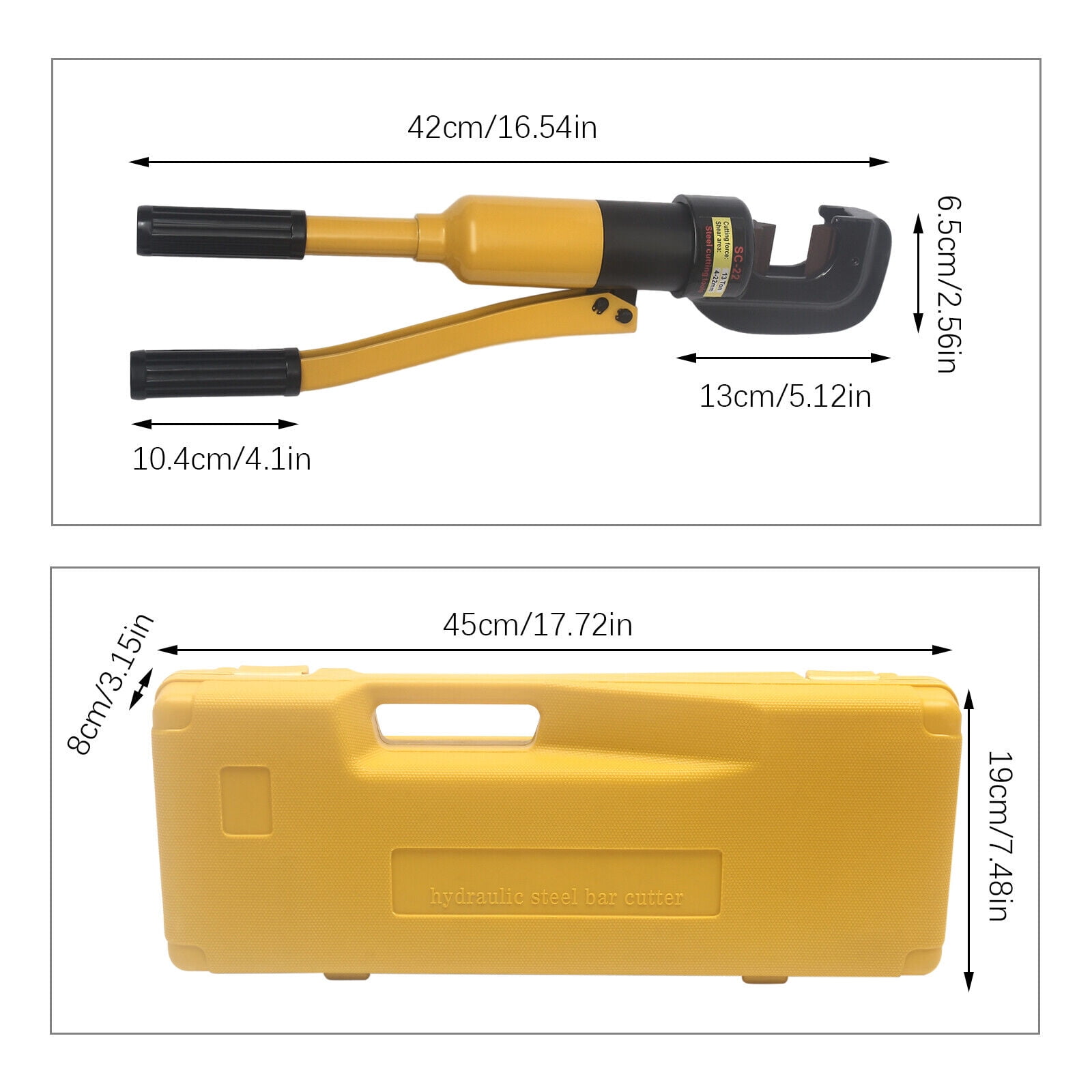 Portable 8-Ton Hydraulic Cutter Steel Cutter Hydraulic Bolt Cutter 4mm-16mm for construction, electricity