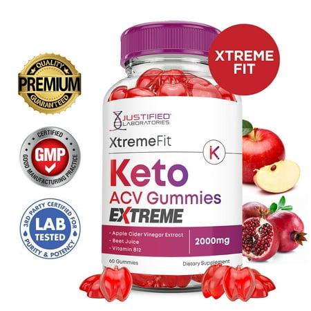 Xtreme Fit Keto Extreme ACV Gummies 2000mg Dietary Supplement 60 Gummys