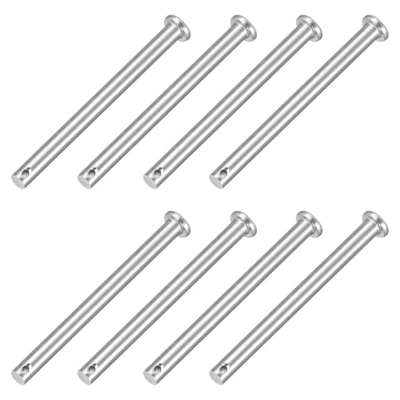 8Pcs 1/4" x 2-3/4" Single Hole Clevis Pins, 304 Stainless Steel Flat Head Pins