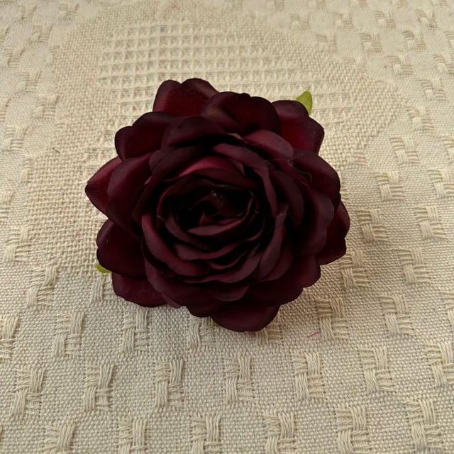 Cabeza de flor de rosa de tela de seda, flor artificial, flor artificial, decoración del hogar para bodas, disfraces