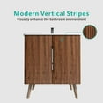 thumbnail image 3 of 30-Inch Striped Walnut Bathroom Vanity with Sink - Freestanding or Wall-Mounted Modern Cabinet for Space-Saving Storage & Easy Assembly, 3 of 7