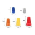 thumbnail image 4 of (100) Wire Connectors Round Screw Twist Cap End Cover 6/8/10/12/14/16 Gauge AWG, 4 of 12