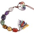 thumbnail image 2 of 1 Piece Handmade Crystal Chakra Swing Car Ornament Mirror Trailer Accessories Chakra Tree of Life Stone Tree Feng Shui Ornament Window Decoration Home Decor, Natural Stone Tree of Life Car Hanging Yoga Jewelry, 2 of 7