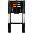 thumbnail image 2 of 12.5FT Telescopic Aluminum Ladder  330lb Capacity Slow Down Safety Function & Non-Slip Feet Portable Extension Ladder for Household & Outdoor Work  Black, 2 of 11