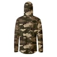 thumbnail image 6 of Men's Sun Protection Camo Hoodie with Face Cover Spf UV Upf 50+ Rash Guard Shirt Performance Fishing Hiking Shirt Long Sleeve Cooling Shirts,Brown 2XL, 6 of 6
