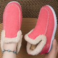 thumbnail image 6 of XIMIN Womens Winter Flat Fuzzy Lined Fluffy Snow Boots Warm Faux Fur Lining Anti-Slip Comfy Snow Boot Slip on Loafer Casual Outdoor Plush Short Booties All-Day Home Wear, 6 of 7
