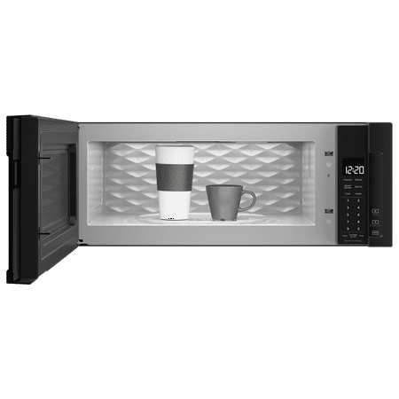 Whirlpool - 1.1 Cu. Ft. Low Profile Over-the-Range Microwave Hood Combination - Black