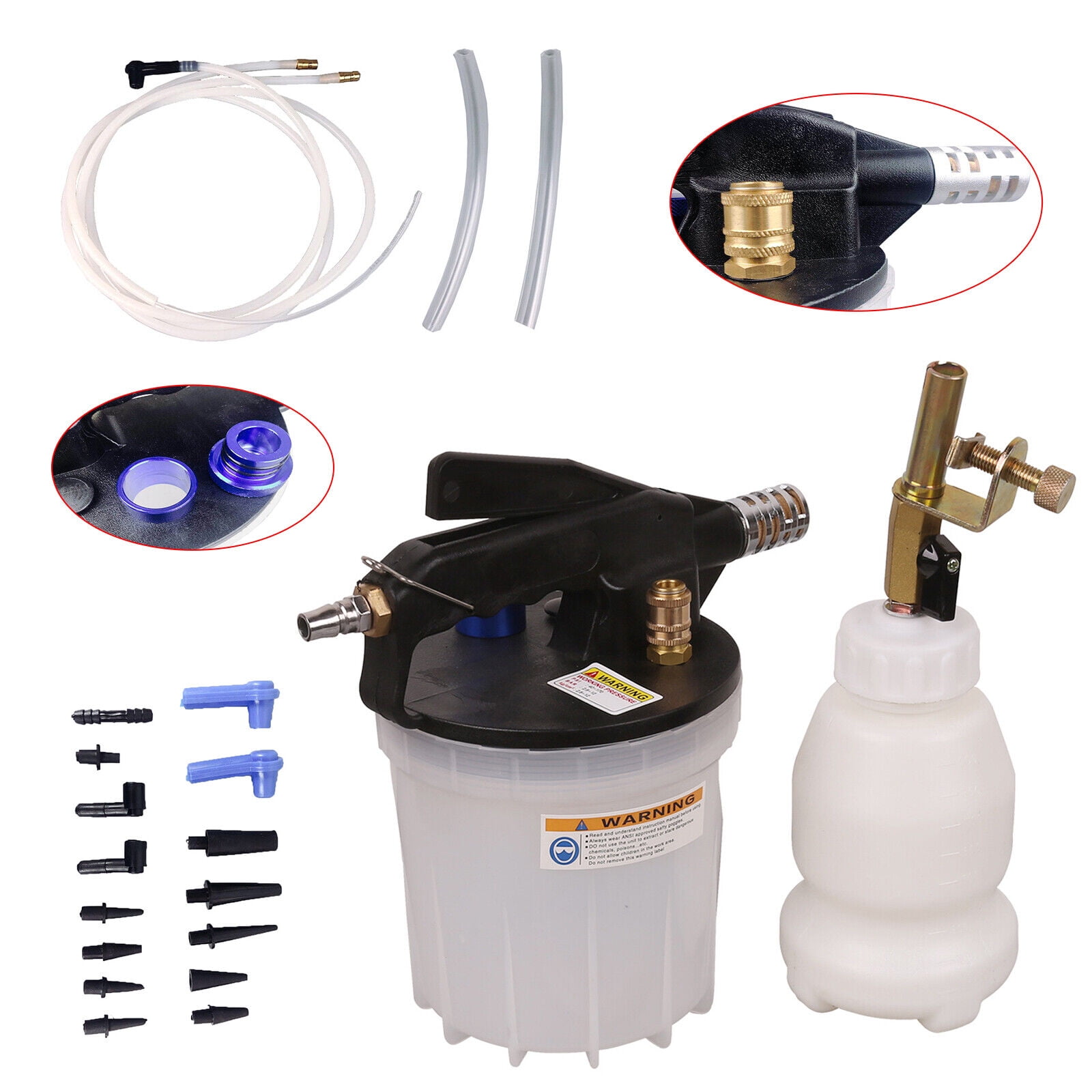 2L Vacuum Brake Oil Bleeder Kit Fluid Refill Bottle and Break Fluid