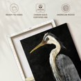 thumbnail image 6 of Elephant Stock Silver Heron On Black I Wall Art - Vertical Canvas Wall Art - Living Room Wall Decor - Animal Canvas - Black And Blue Decor By Julie Derice - 18" x 36", 6 of 8