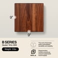 thumbnail image 2 of John Boos B Series Square Wood Cutting Board with Feet, 9" x 9", Walnut, 2 of 7