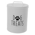 thumbnail image 6 of FRCOLOR Dog Food Storage Container with Lid Farmhouse Style Metal Dog Treat Canister Airtight Iron Dog Snack Storage Canister for Kitchen Counter, 6 of 8
