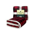 thumbnail image 2 of Omsix Black and Red Buffalo Plaid Fleece Blanket Queen Size, Soft Flannel Bed Blanket, Checkered Decorative Couch Sofa Blanket & Throws, Warm Cozy Farmhouse Blanket Fall Winter Gift, 90x90, 2 of 7