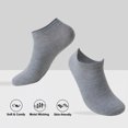 thumbnail image 2 of FITDON 6 Pairs Trainer Socks for Women and Men, Non Slip Ankle Socks Low Cut Cotton Liner Socks,Gray, 2 of 7