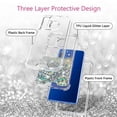 thumbnail image 4 of Galaxy A20 Case, Galaxy A30 Case Hard Clear Glitter Sparkle Flowing Liquid Case - Silver, 4 of 7
