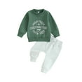 thumbnail image 2 of Toddler Baby Boy Christmas Outfits 6M 12M 18M 24M 3Y Farm Fresh Sweatshirt Tops Elastic Waist Pants Infant Fall Winter Clothes, 2 of 10