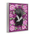 thumbnail image 3 of Stupell Industries Bohemian Skunk & Rose Blossoms Gray Framed Giclee Art, 24 x 30, by Renee Thompson, 3 of 8