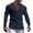 Navy, variant on Yaoyar Mens Henley Long Sleeve T-Shirt Waffle Casual ShirtCasual Solid Color Button Up Round Neck Long Sleeved Shirt,Navy,M