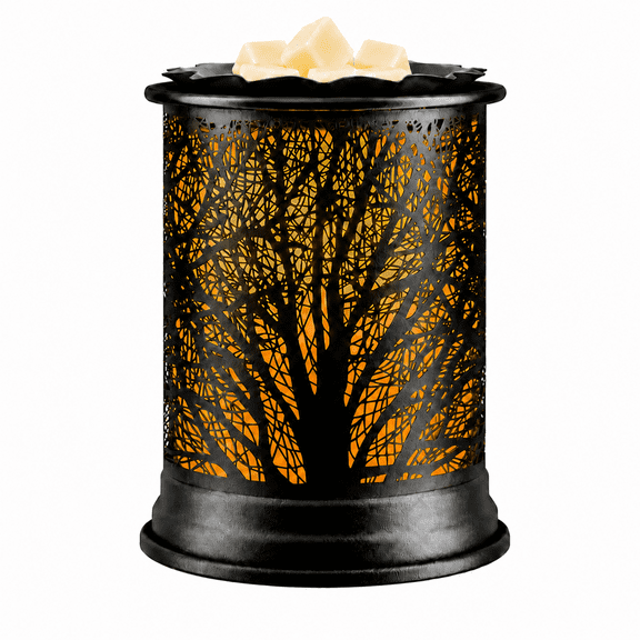 UNTIMATY Electric Wax Warmer with 7 Colors LED Changing Light Wax Melt Warmer Fragrance Warmer for Home Office Gifts & Decor(Black Forest)