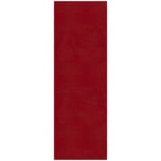 Ottomanson Non-Slip Hallway Runner Rug 1'10 x 6' Stain-Resistant Low Pile Carpet for Kitchen, Red