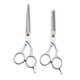 thumbnail image 1 of Tijeras profesionales para entresacar el cabello, 32 dientes y tijeras pequeñas para cortar el cabello, ergonómicas de acero., 1 of 4