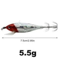 thumbnail image 2 of Anzuelo Jigging para calamar y camarón, herramienta de pesca nocturna con cebo Artificial brillante de 5,5g (estilo G), 2 of 4