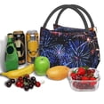thumbnail image 3 of Honeii Glasses And Fireworks Print Cooler Bag Insulated, Large Leakproof Soft Sided Portable Cooler Bag,Lunch Box Lunch Bag, 3 of 6