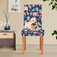 thumbnail image 4 of Yayeee 4 Pack Dining Chair Covers Stretch Parson Chairs Slipcovers Seat Protector, Pink Cartoon Truck Pattern, 4 of 6