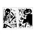 thumbnail image 2 of Tanglewen 2 Sheet 14x10 Inches Halloween Window Cling Sticker Scary Spooky Monster Silhouette Halloween Window Stickers Decals for Home Indoor Outdoor Office Party Decoration(Skull and Pumpkin), 2 of 4