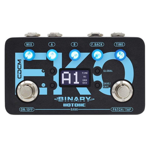 Hotone Binary Eko Multimodo Tap Tempo Digital Delay Echo Pedal de efectos de bajo para guitarra