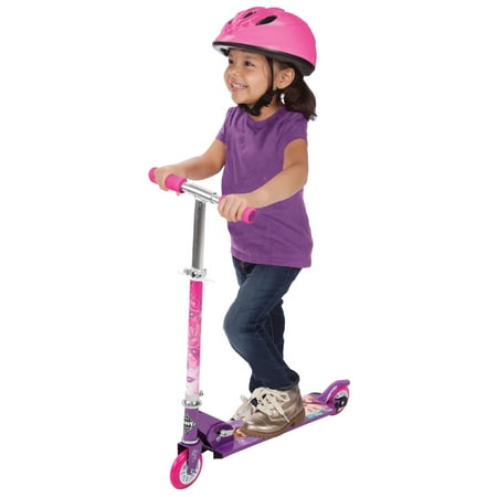 Photo 1 of **MINOR TEAR & WEAR**Huffy Disney Princess Girls' Inline Folding Kick Scooter, Pink