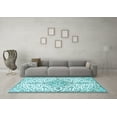 thumbnail image 3 of Ahgly Company Indoor Rectangle Persian Light Blue Traditional Area Rugs, 4' x 6', 3 of 4