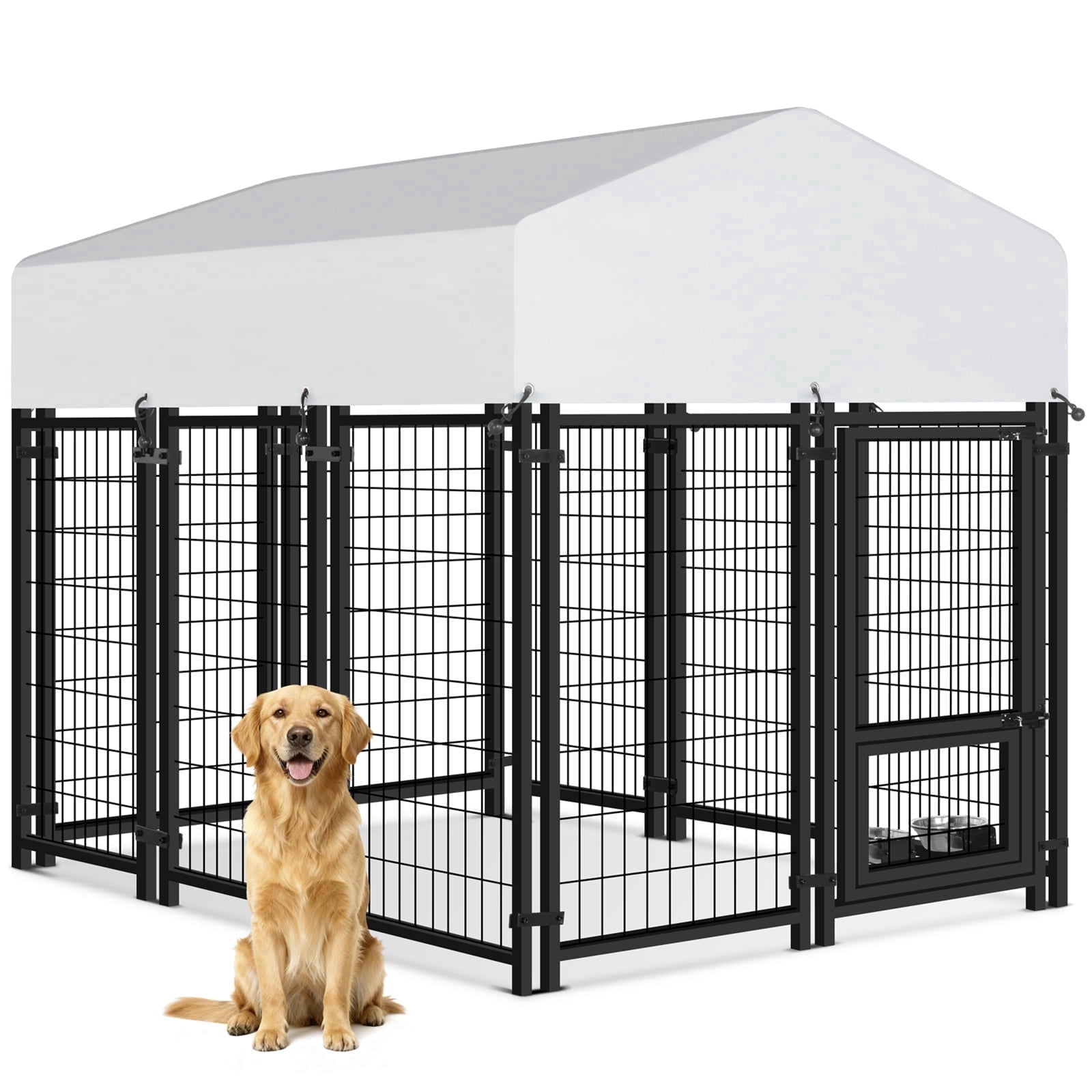 Oranland 6 x4 x5FT Outdoor Dog Kennel for Small/Medium/Large Dogs,Outside Dog Pen for Patio, Garden, Backyard