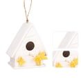 thumbnail image 7 of Ceramic Hanging Birdhouse Decorative Bird Home Nesting House - White, 7 of 7